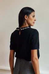 Pull manches courtes noir - Matis