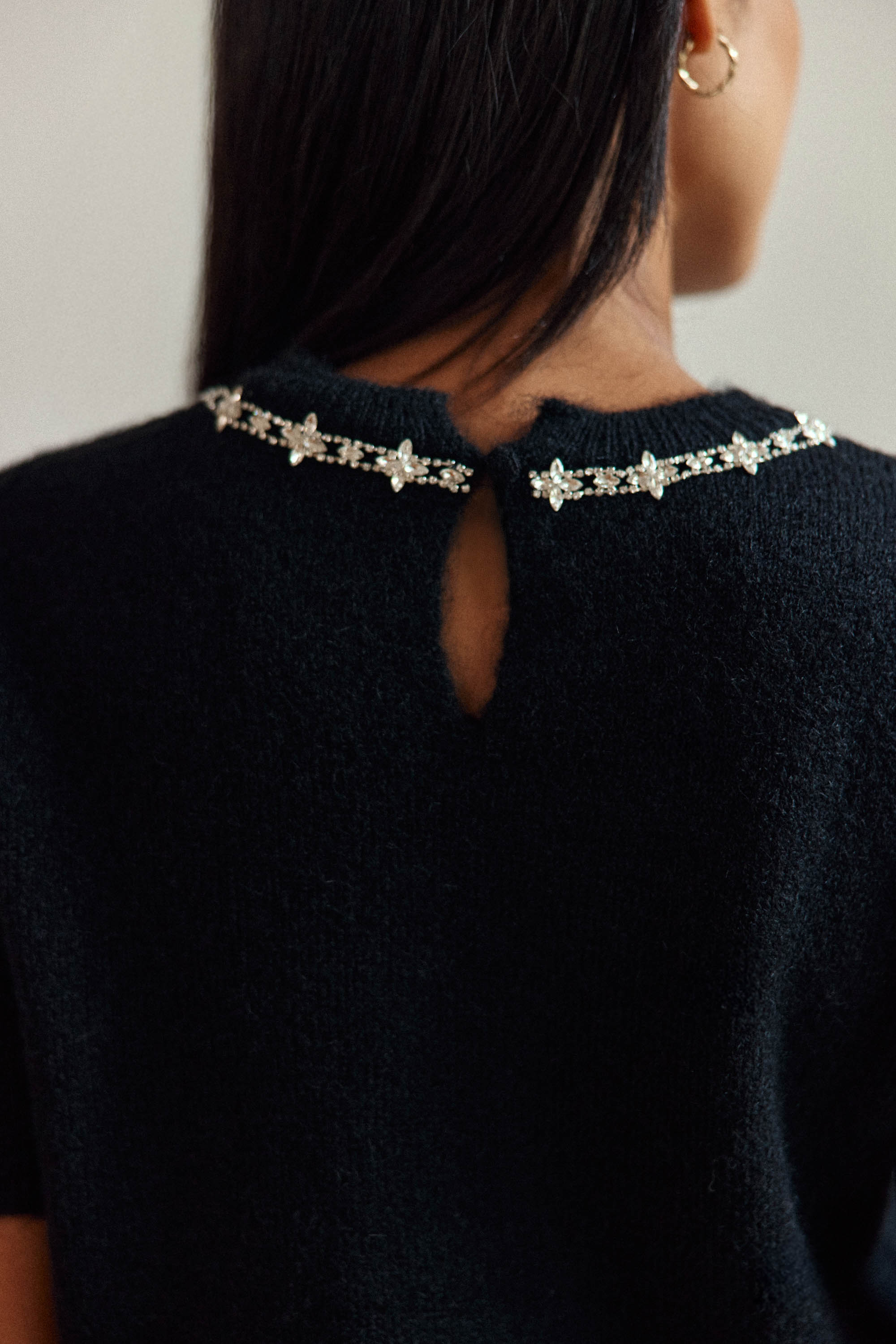 Pull manches courtes noir - Matis