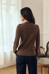 Pull cachemire marron - Maureen