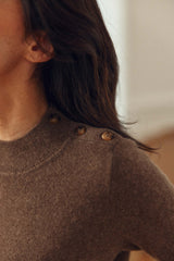 Pull cachemire marron - Maureen
