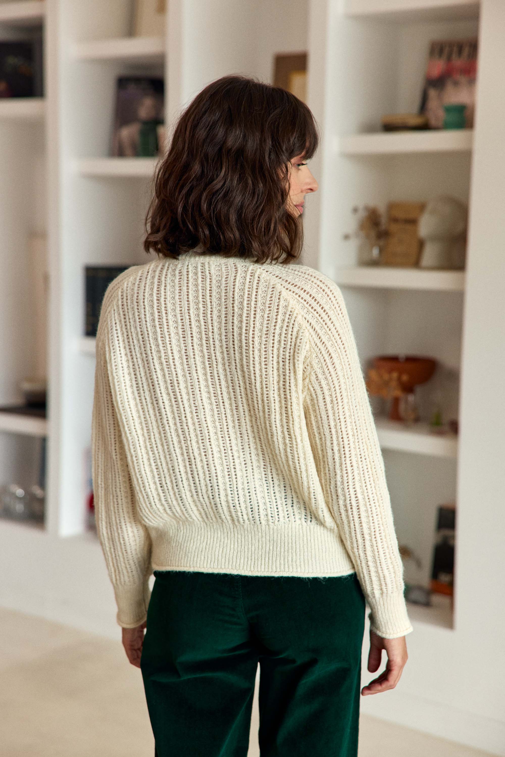 Pull col roulé écru - Mavi