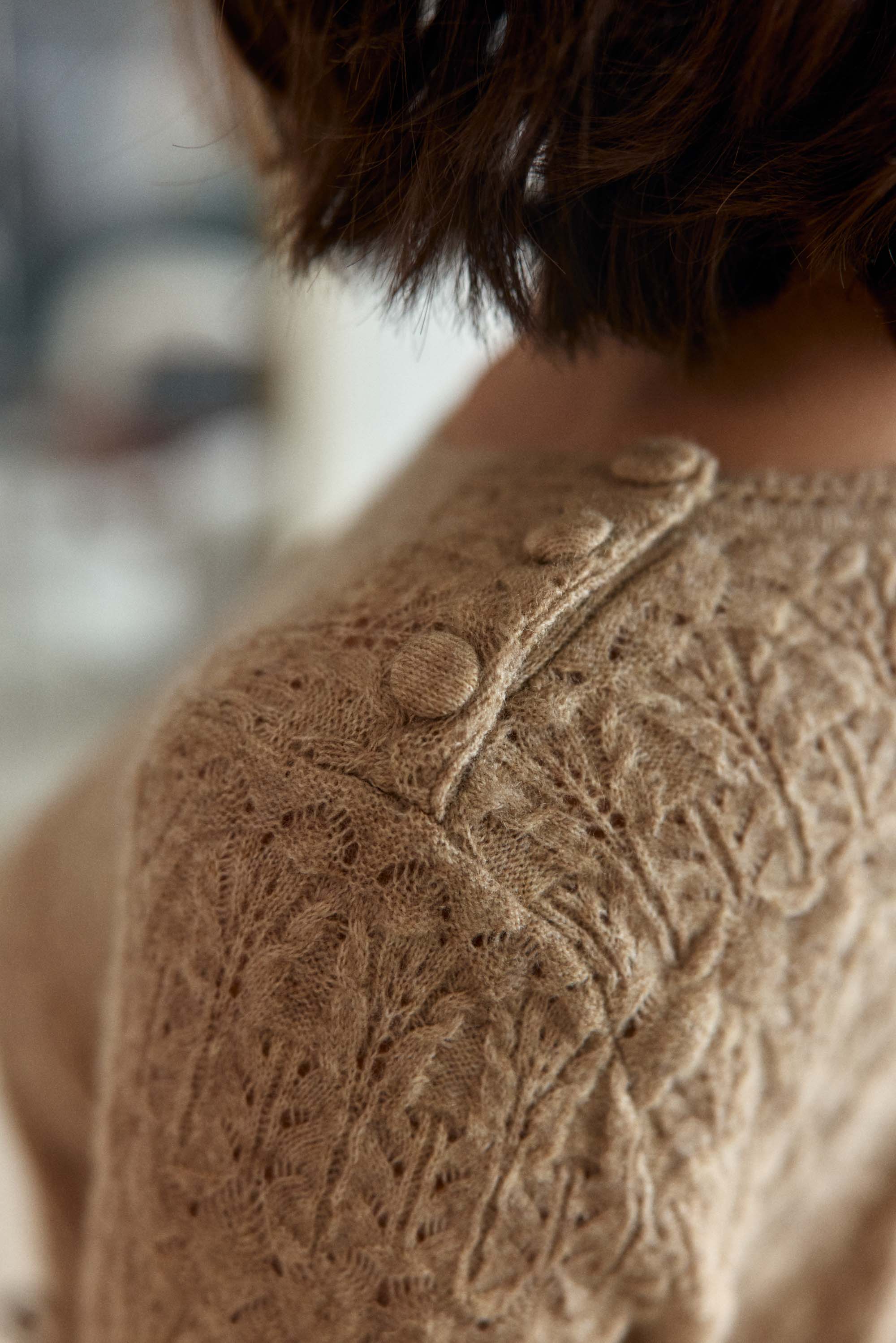 Pull col rond beige - Mayson