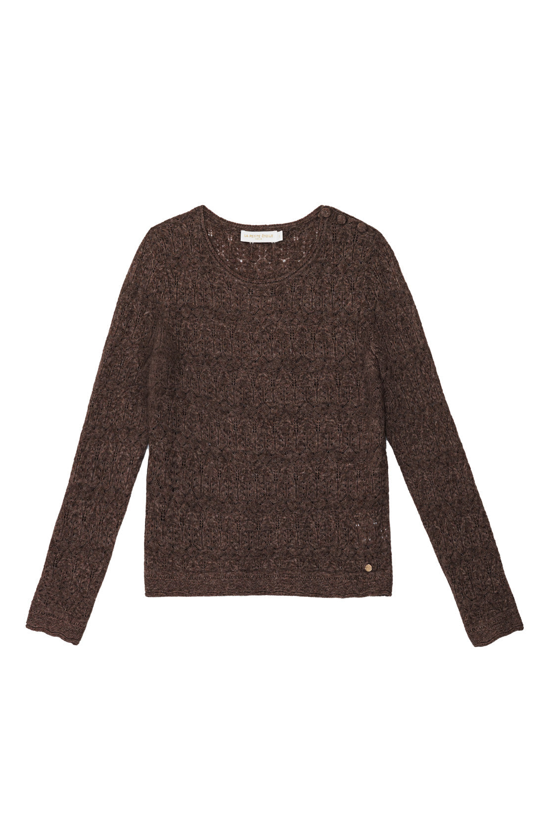 Pull col rond marron - Mayson