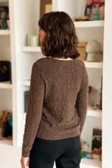 Pull col rond marron - Mayson