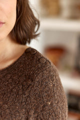 Pull col rond marron - Mayson