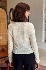 Gilet col rond écru - Meg