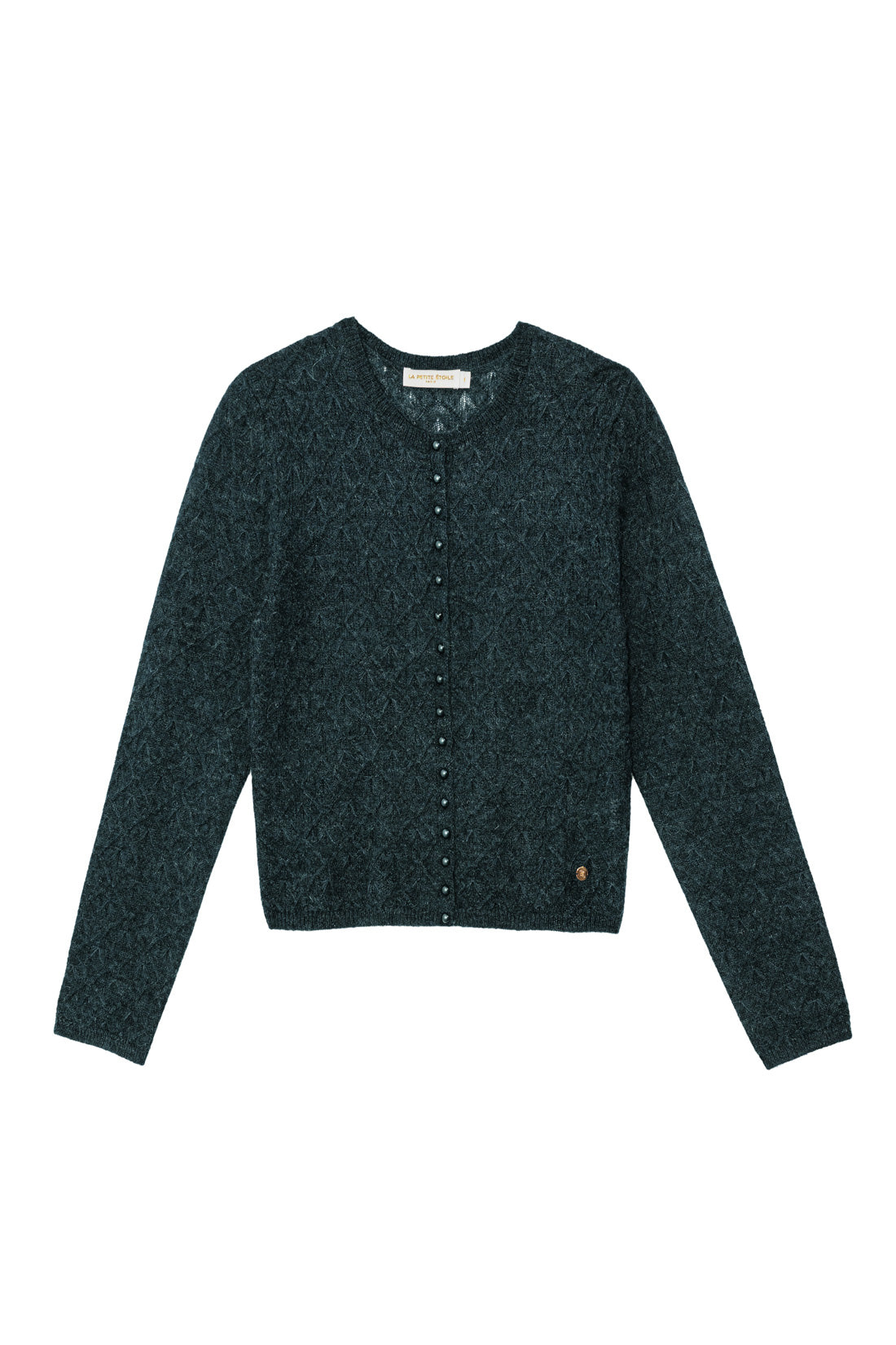 Gilet col rond vert - Meg