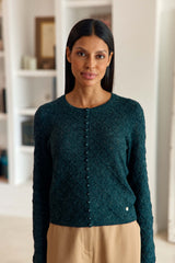 Gilet col rond vert - Meg