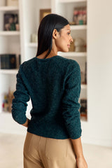 Gilet col rond vert - Meg