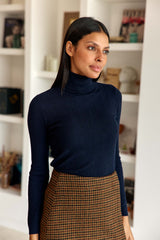 Pull col roulé marine - Melena