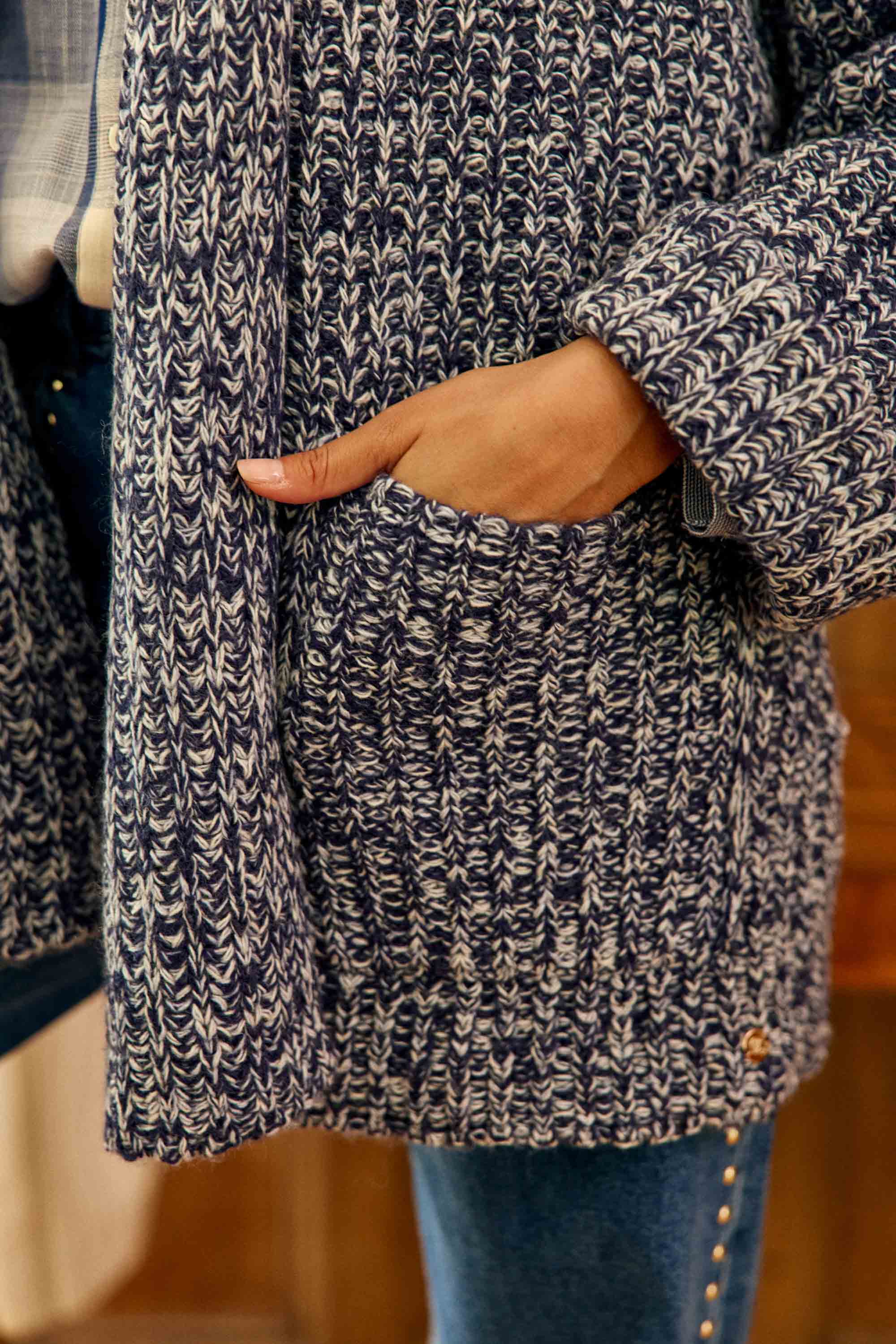 Gilet long marine - Melisse