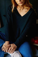 Pull col V noir - Melya