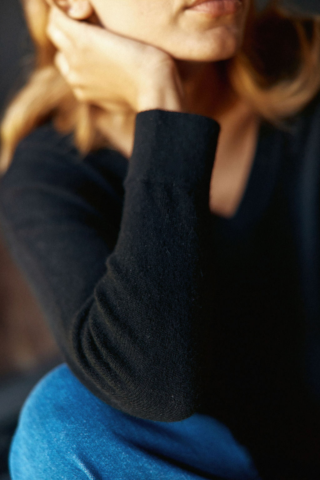 Pull col V noir - Melya