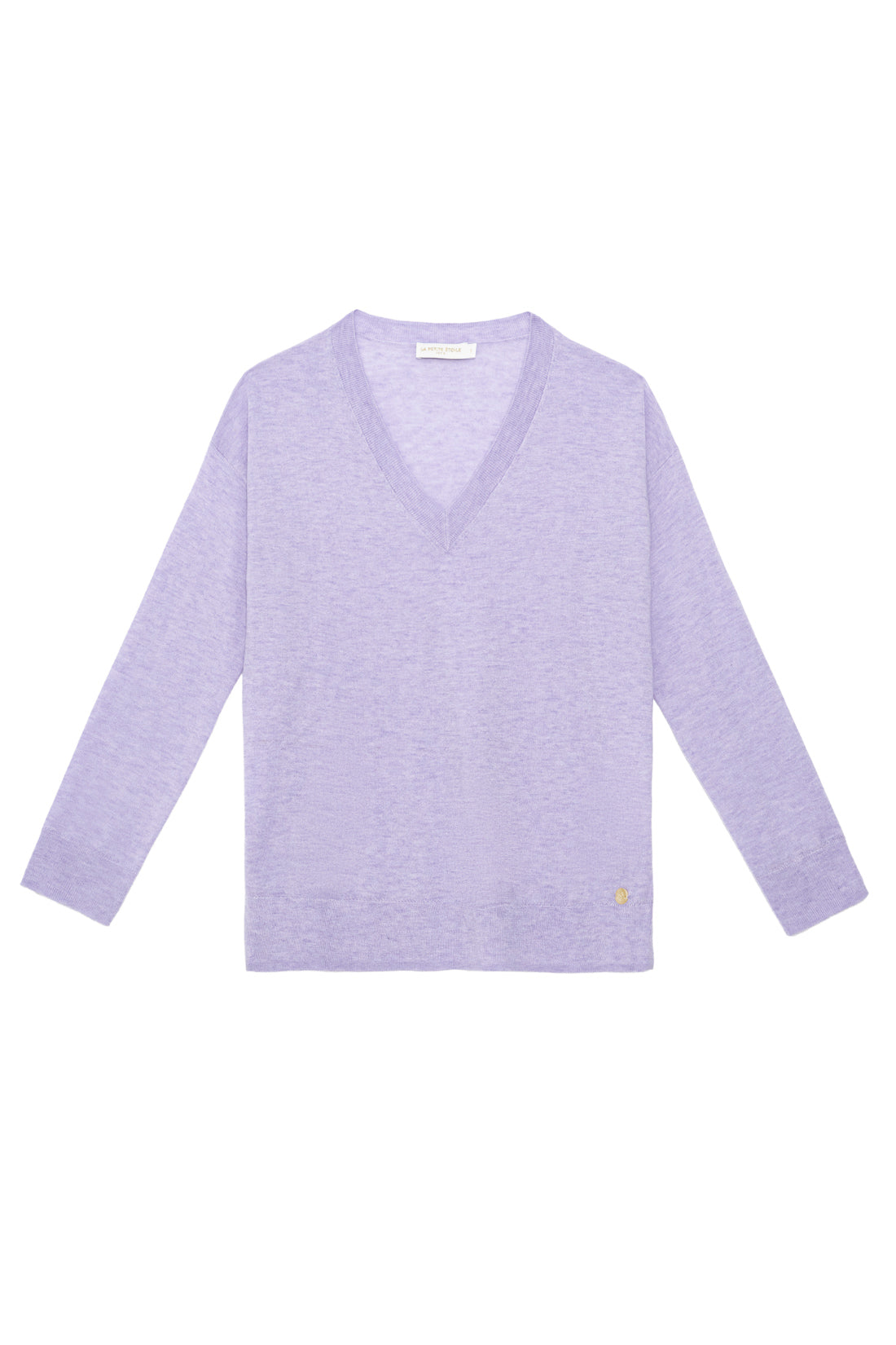 Pull col V parme - Melya