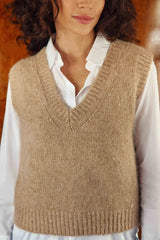 Pull sans manches camel - Mercy