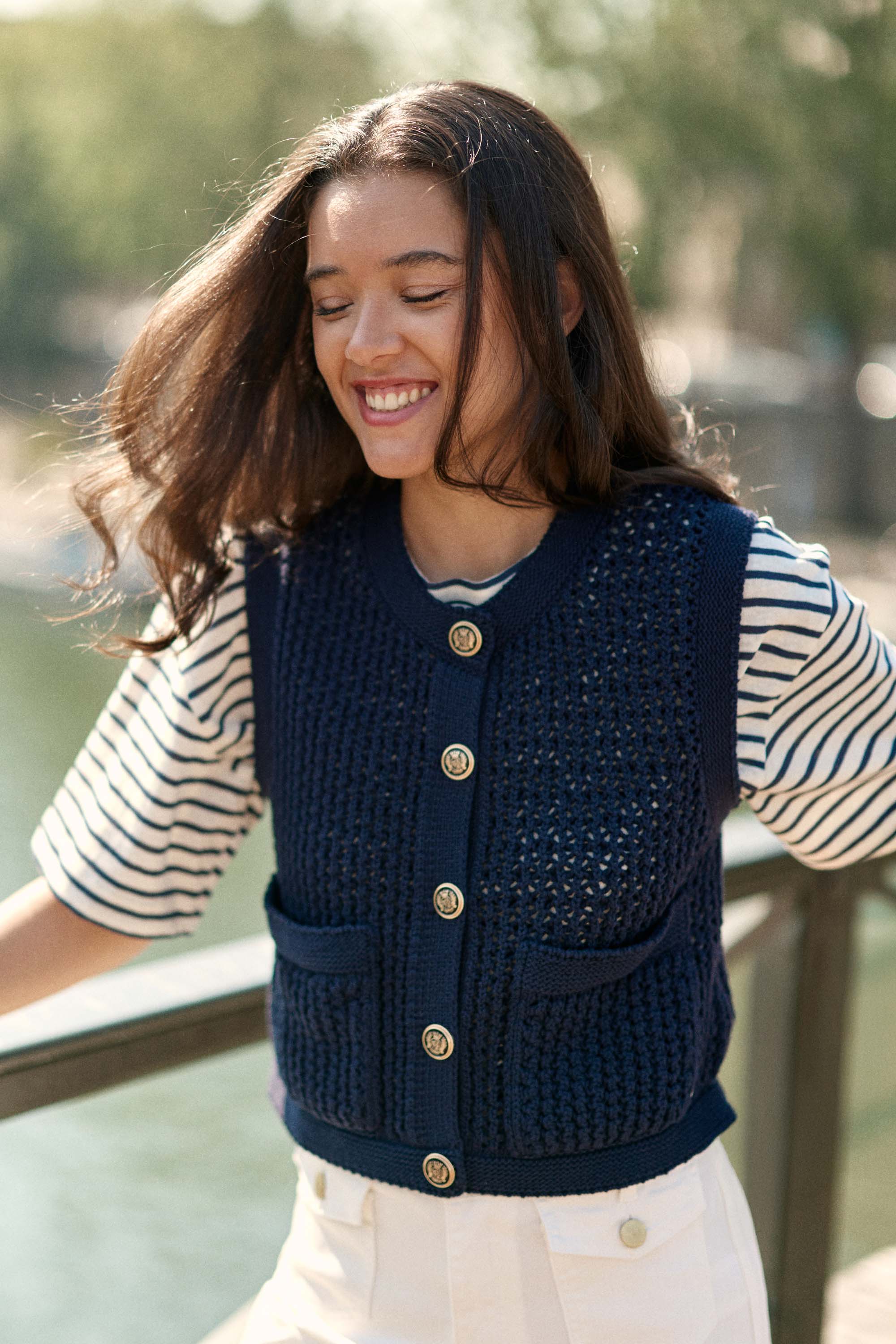 Gilet sans manches marine - Milana