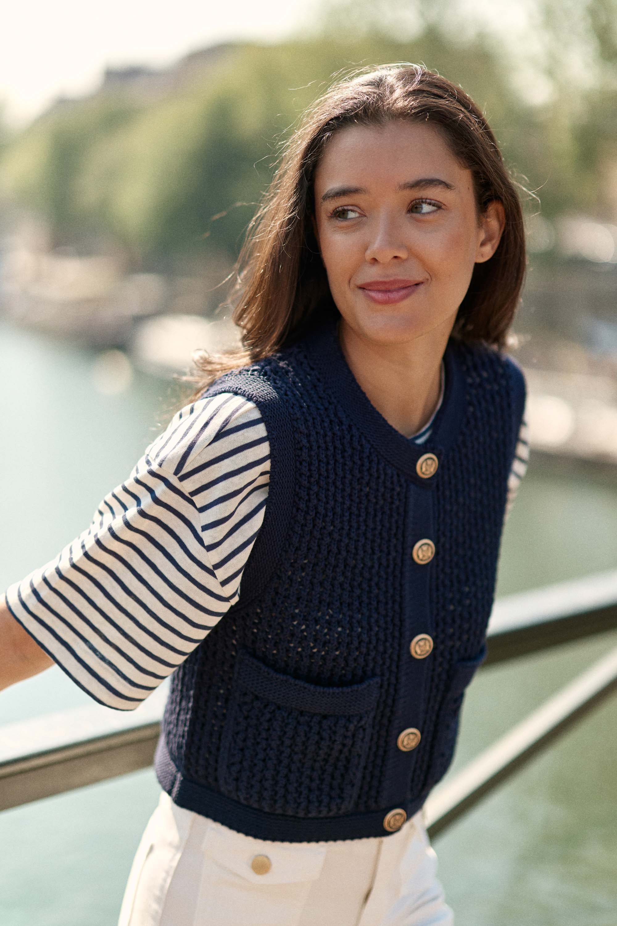 Gilet sans manches marine - Milana