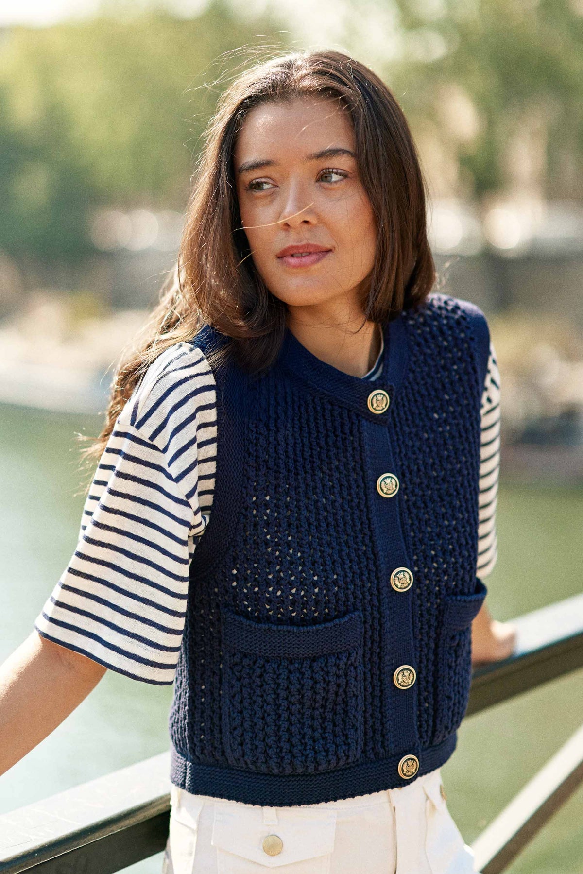 Gilet sans manches marine - Milana