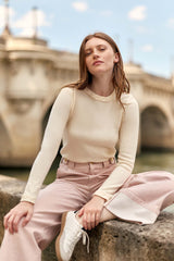 Pull boutons écru - Mingo