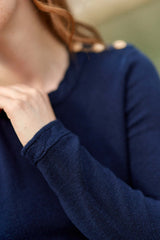 Pull boutons marine - Mingo