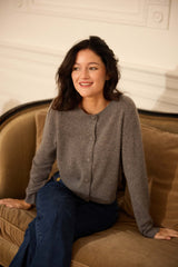 Gilet cachemire gris chiné - Misha