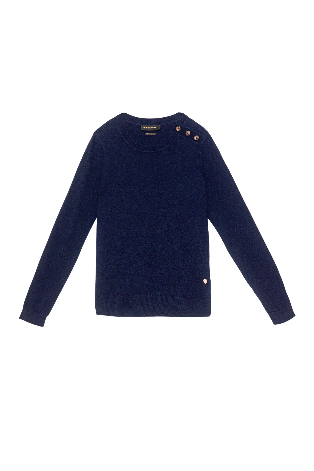 Pull col rond marine - Moody