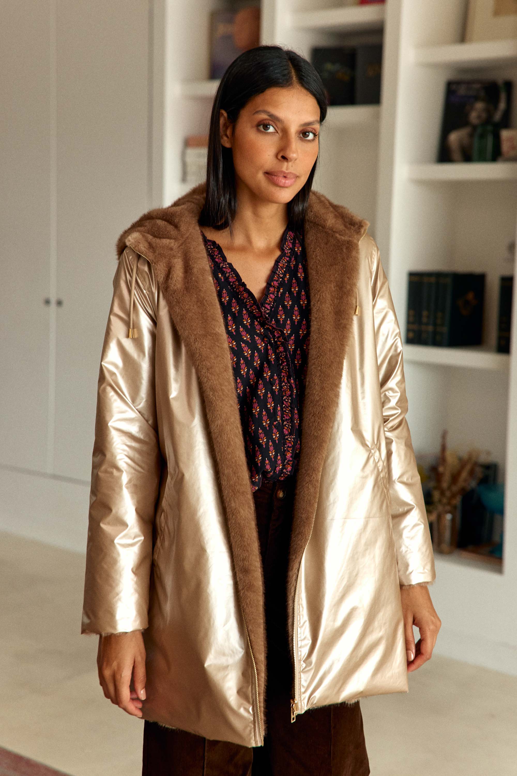 Imperméable réversible taupe - Nainy