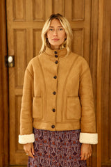 Manteau réversible camel - Natacha