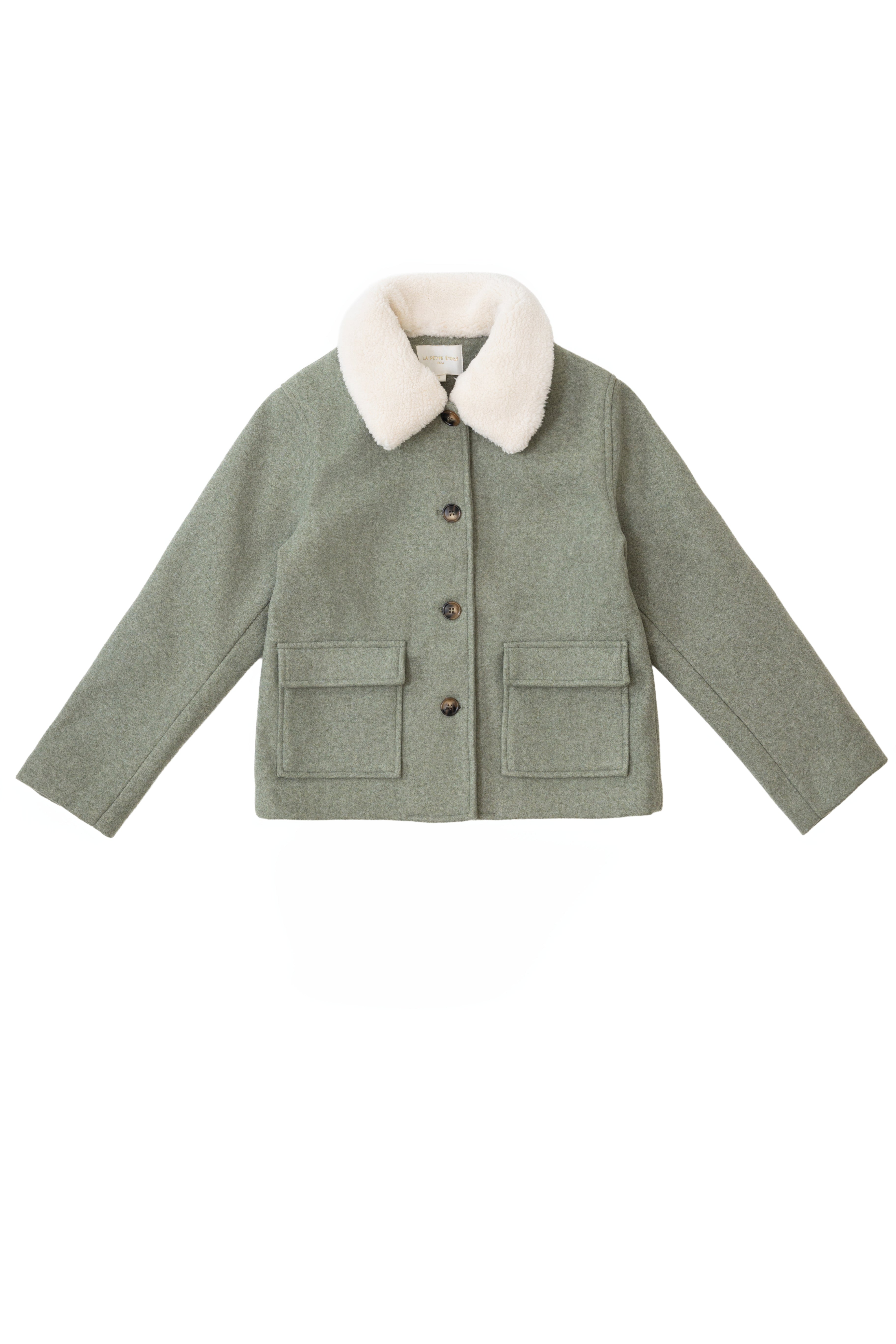 Manteau à col fausse fourrure kaki - Nattie