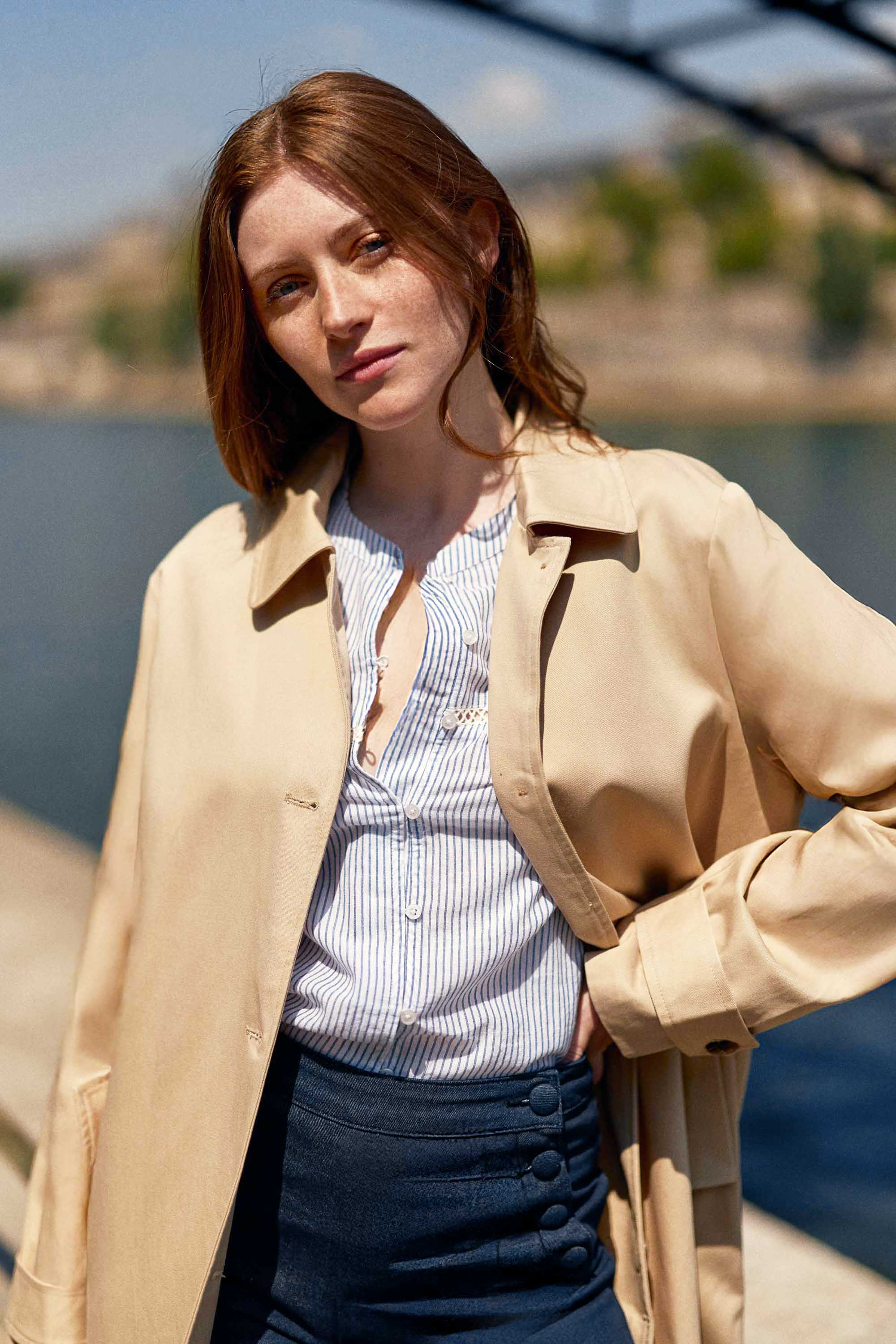 Trench midi beige - Nevin