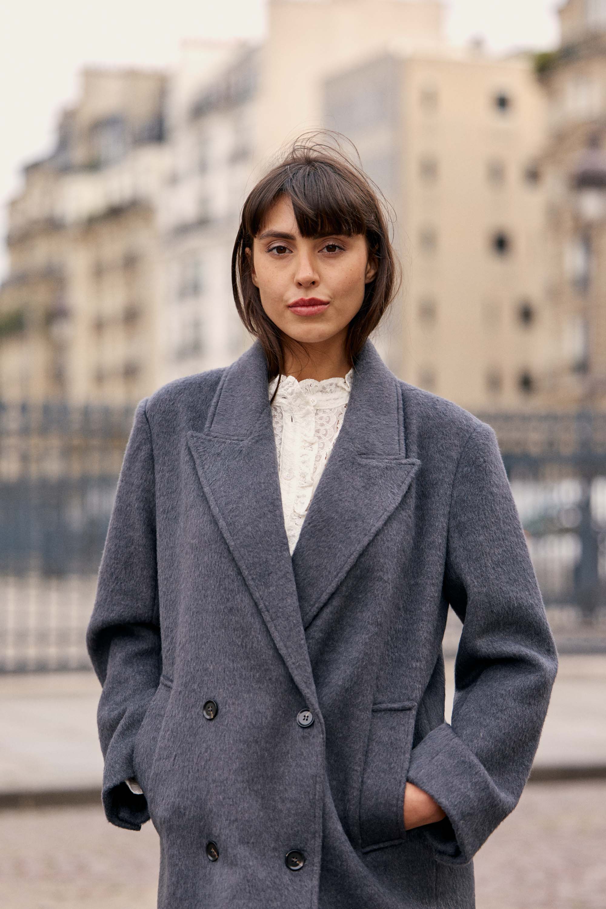 Manteau long gris - Nour