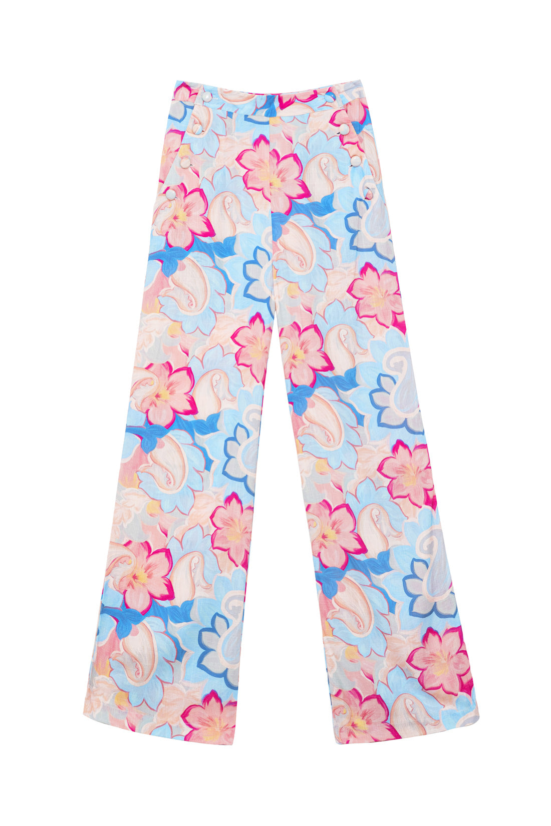 Pantalon fluide à ponts - Paddy