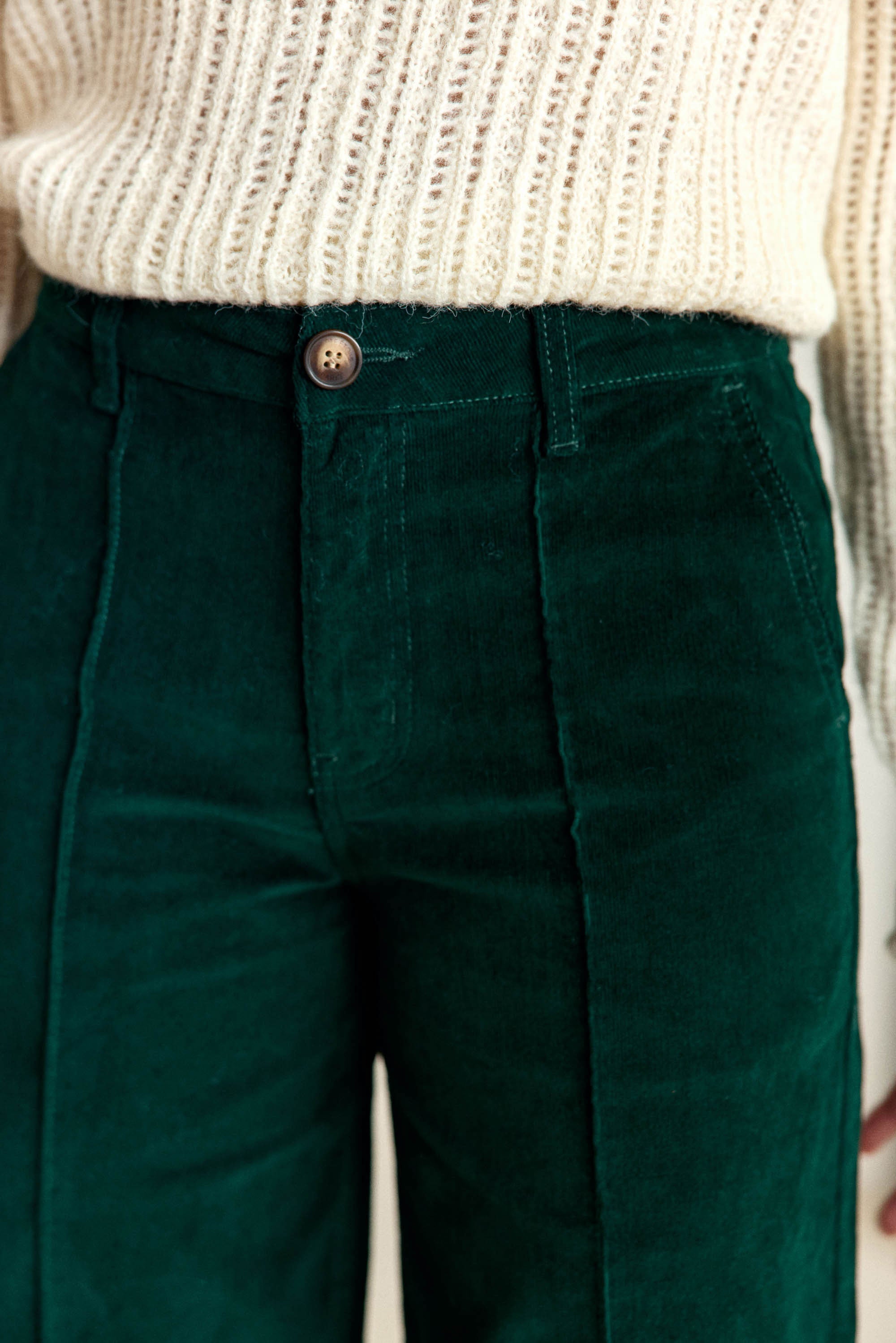 Pantalon velours vert - Paola
