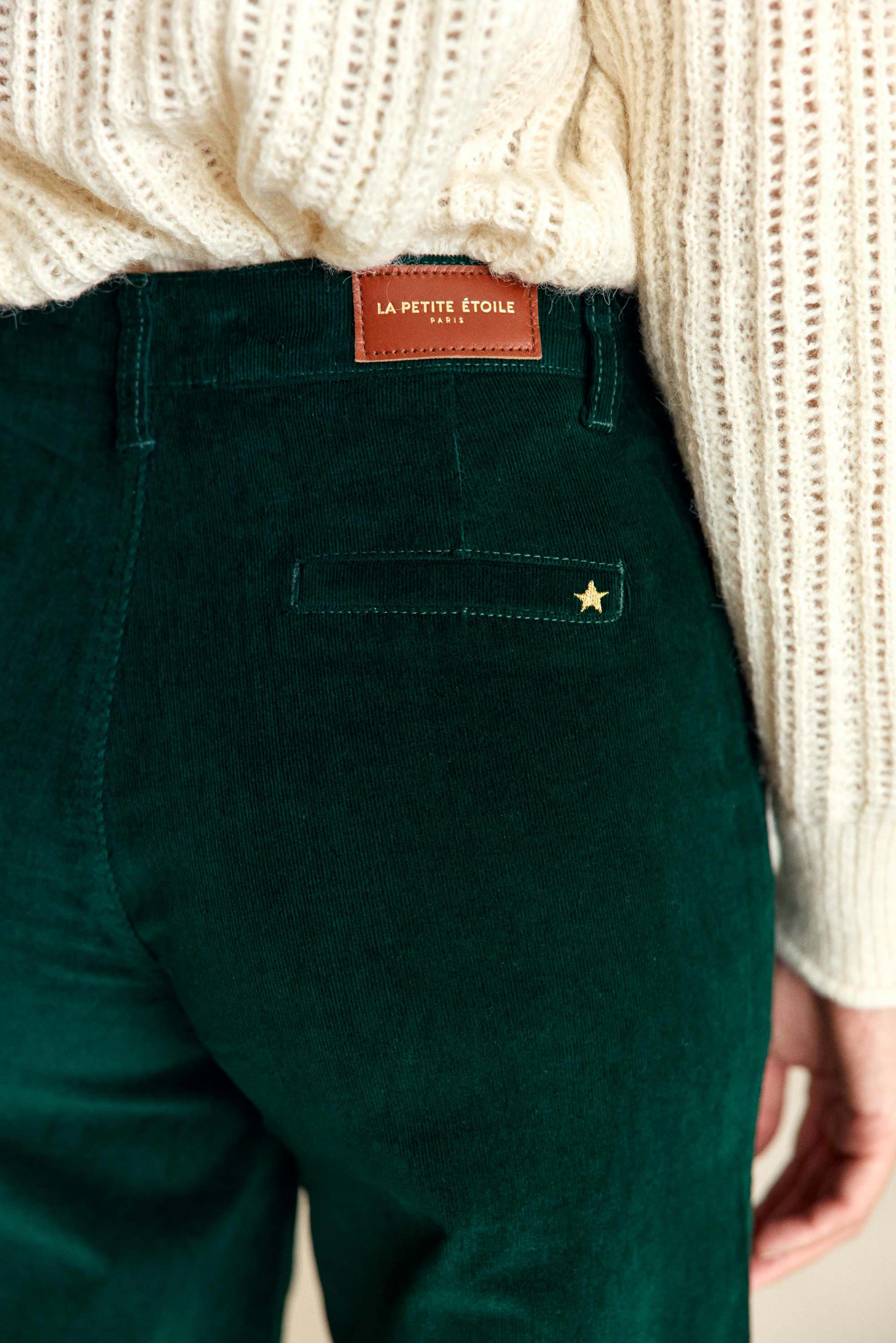 Pantalon velours vert - Paola