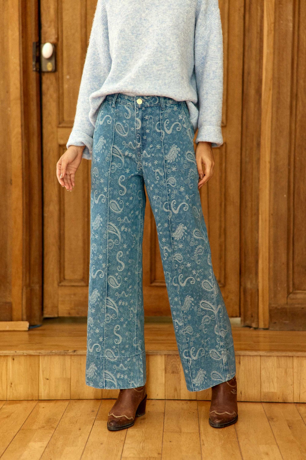 Jean à imprimés stone - Paolan