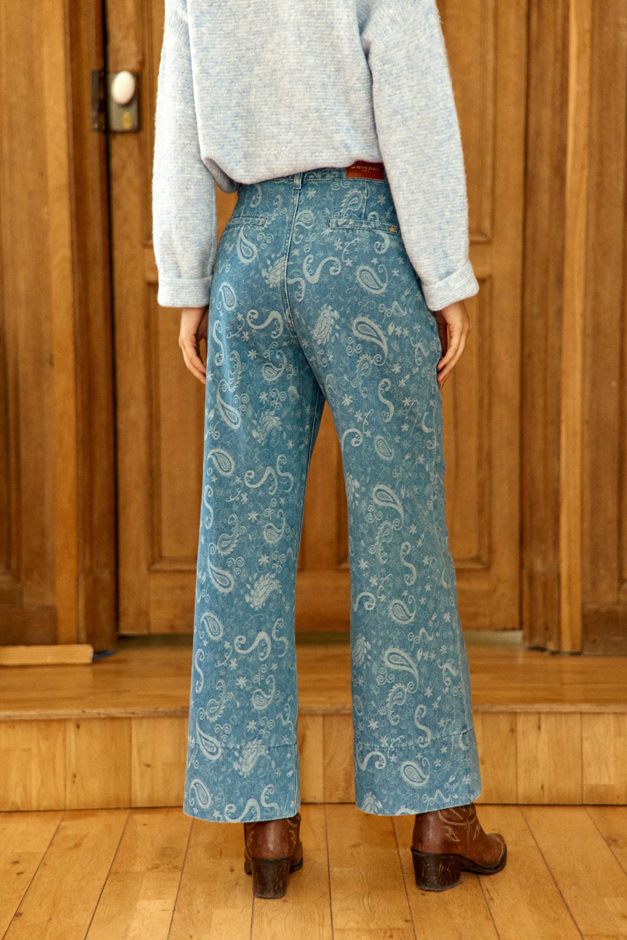 Jean à imprimés stone - Paolan