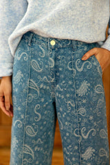 Jean à imprimés stone - Paolan