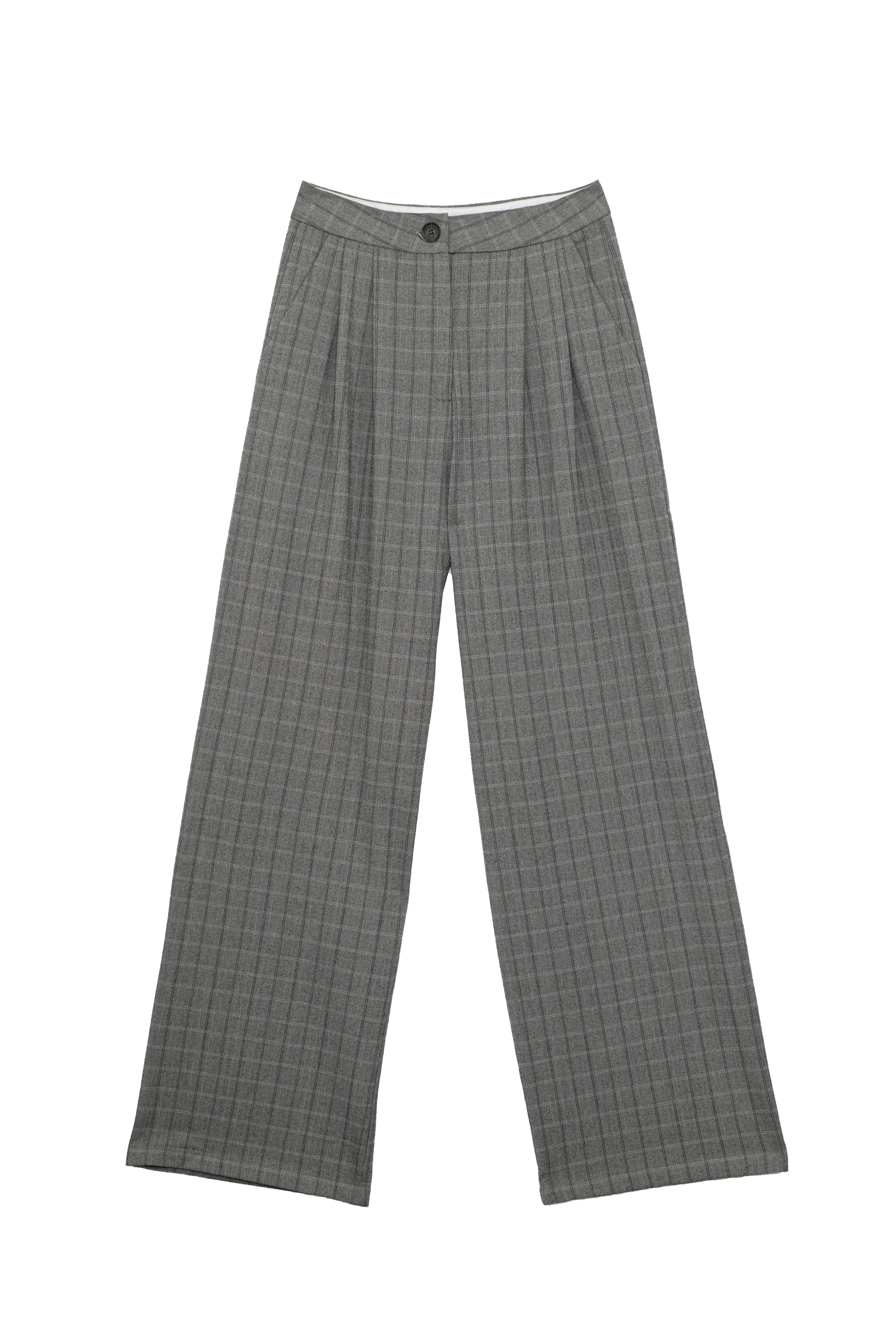 Pantalon à carreaux gris - Paoline