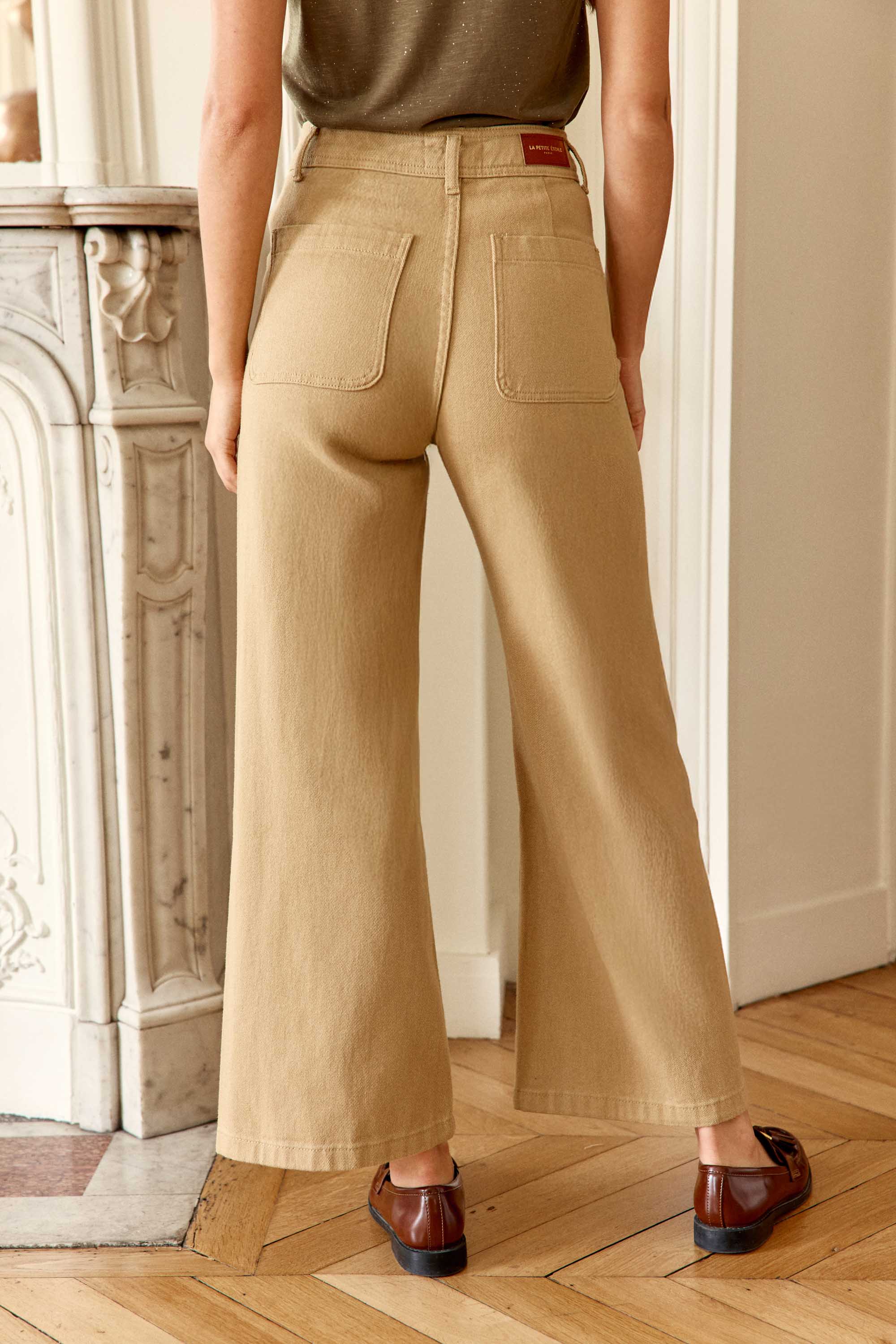 Pantalon taille haute camel - Paphos