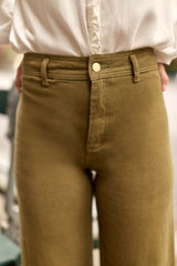 Pantalon taille haute kaki - Paphos