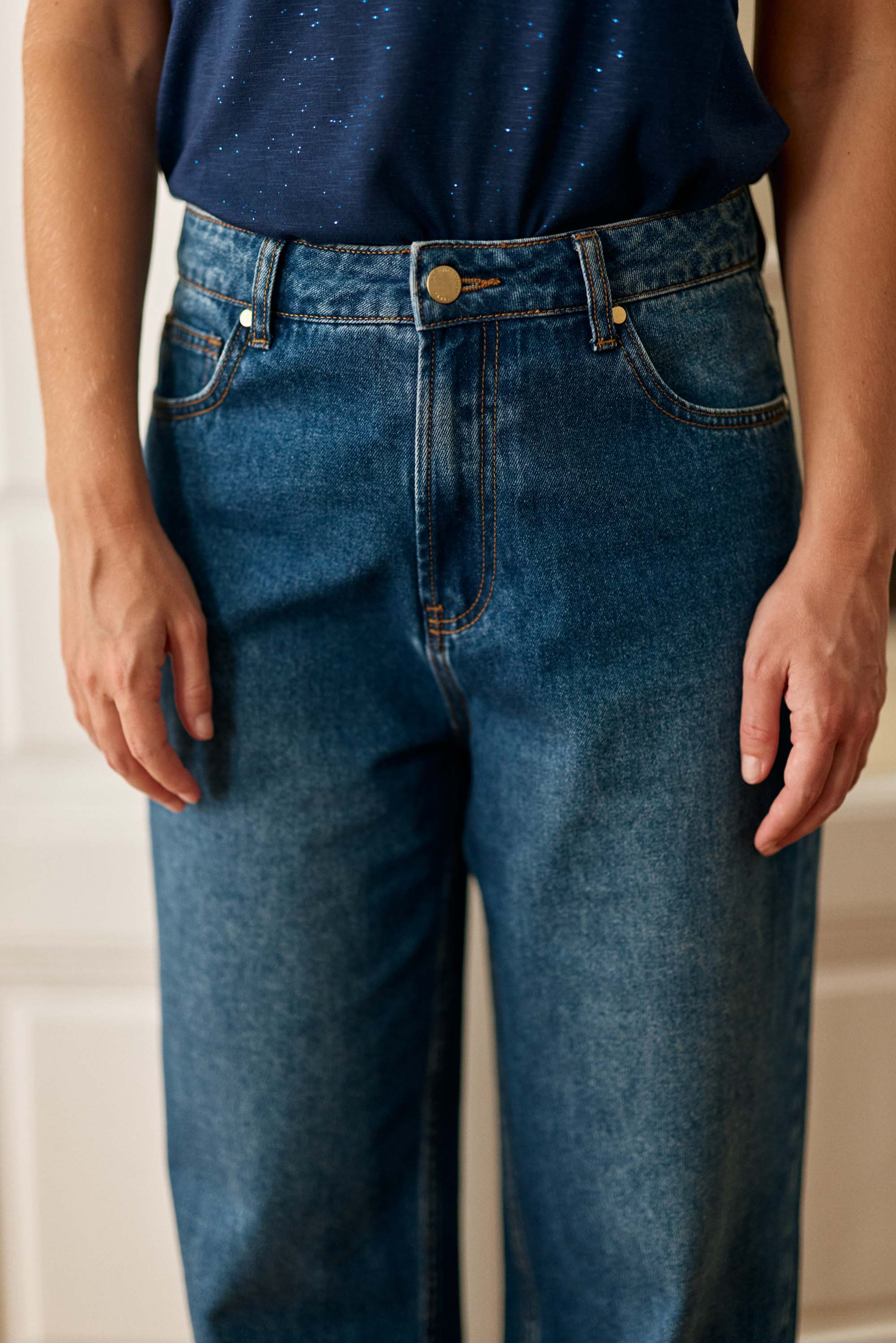 Jean baggy dark stone - Peguy