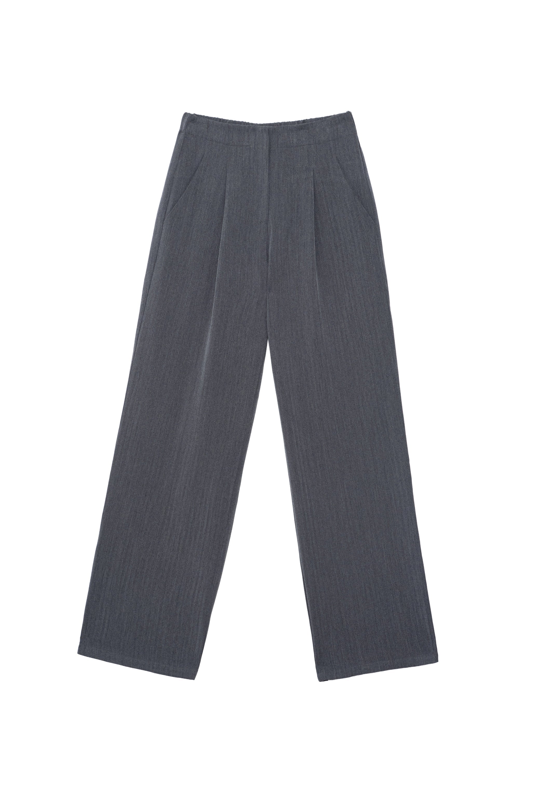 Pantalon taille haute gris - Pely