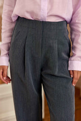 Pantalon taille haute gris - Pely