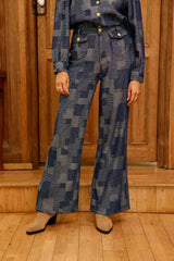 Jean effet patchwork brut - Peytona