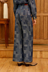 Jean effet patchwork brut - Peytona