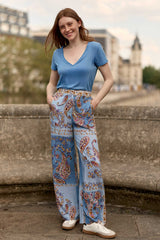 Pantalon fluide à imprimés - Polia