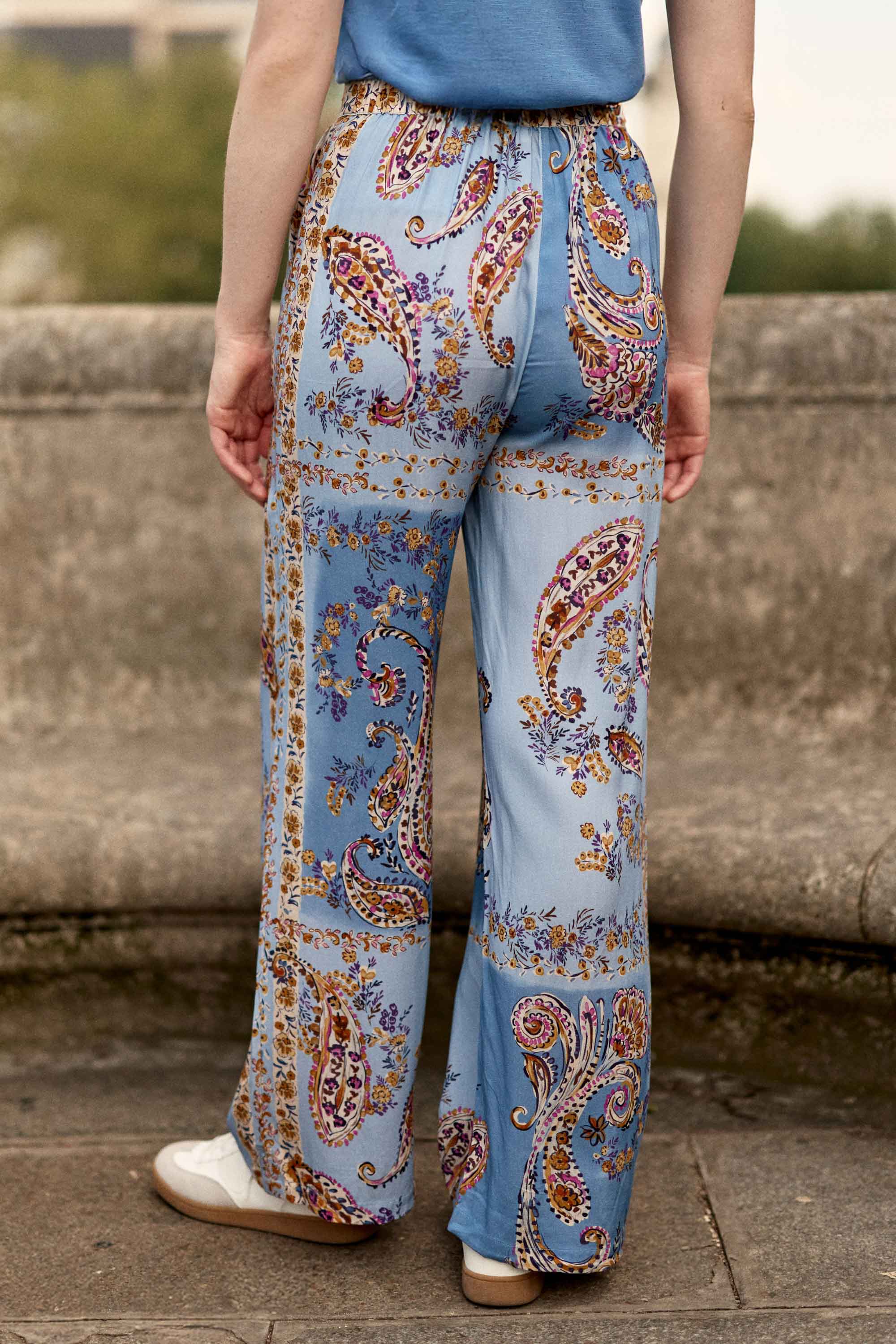 Pantalon fluide à imprimés - Polia