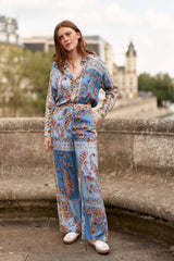 Pantalon fluide à imprimés - Polia