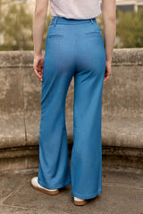 Pantalon tailleur bleu - Pross