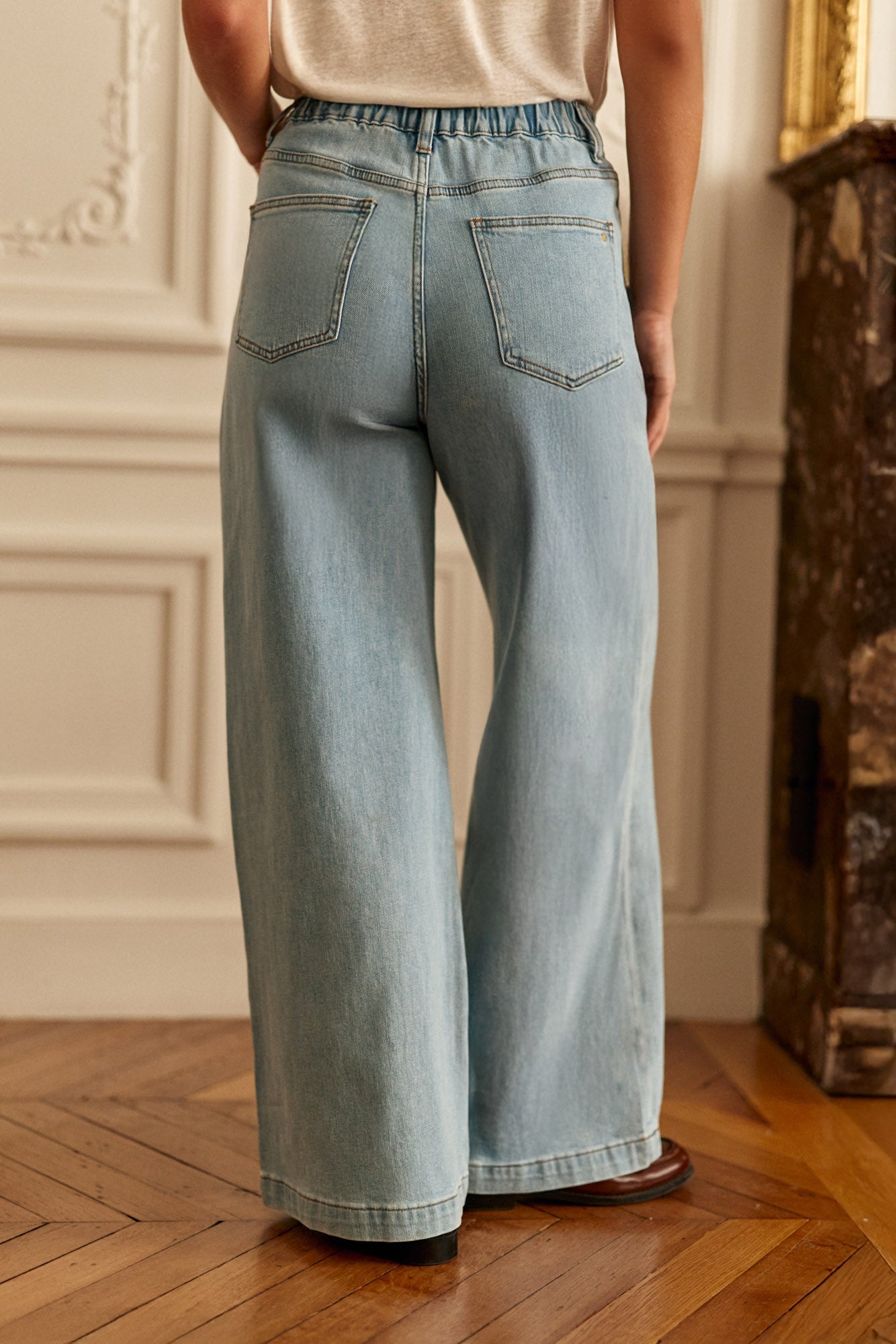 Jean large stone - Prune